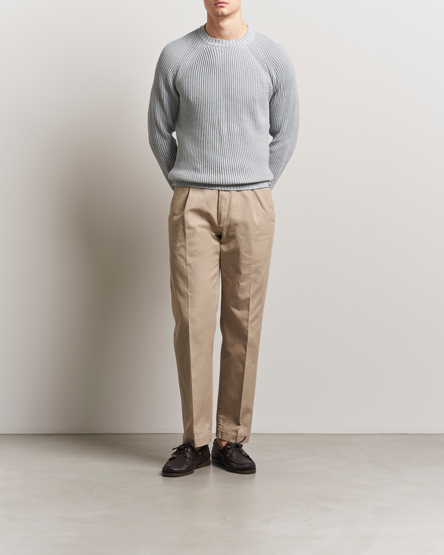 Heren | Truien | Peregrine | Harry Organic Cotton Sweater Washed Denim
