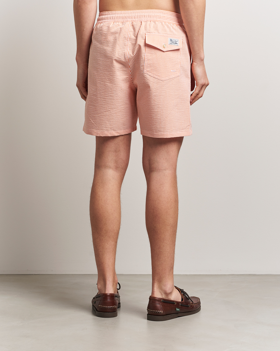 Heren | Zwembroek | Polo Ralph Lauren | Recycled Traveler Seersucker Swimshorts Classic Peach