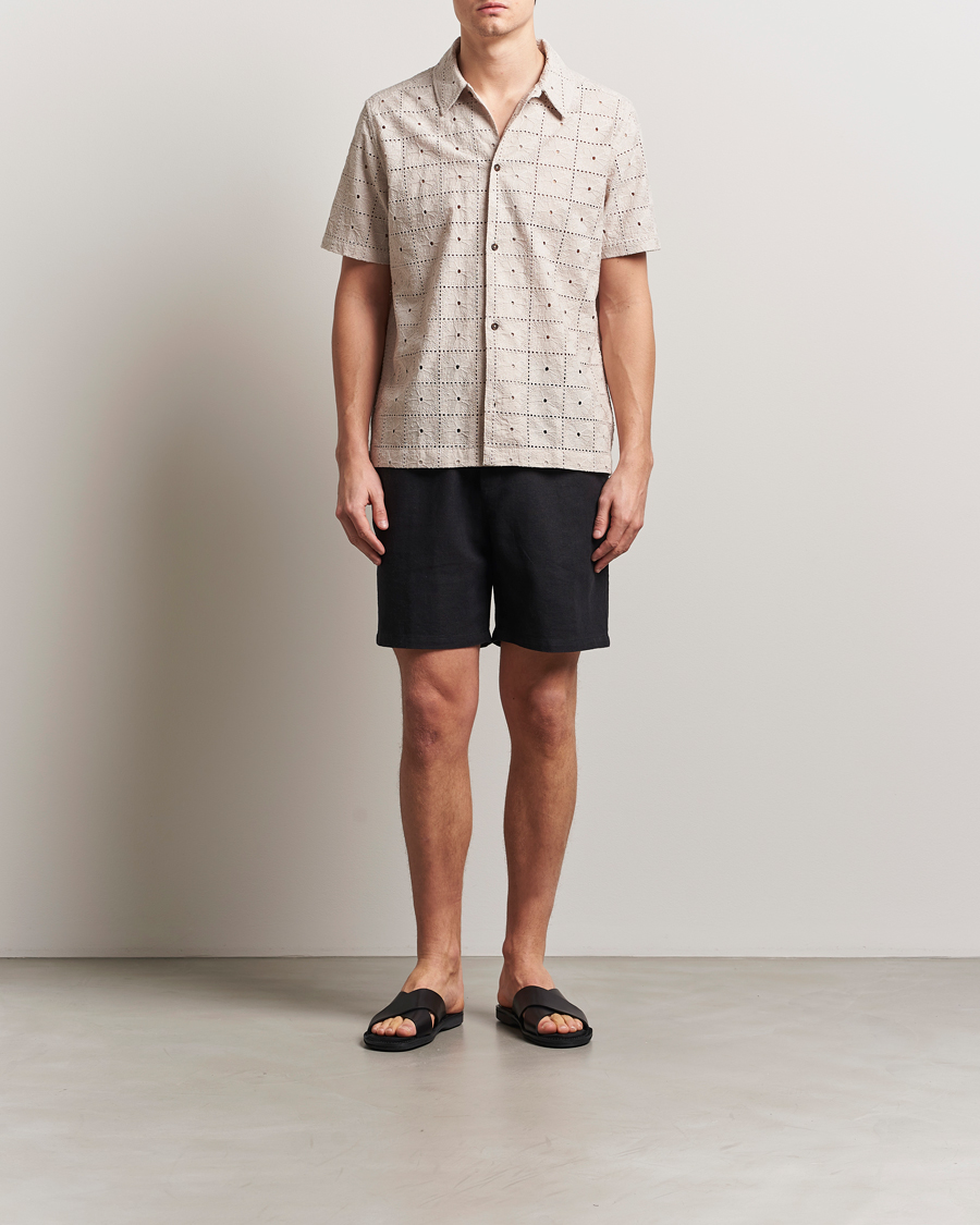 Heren | Korte broek | LES DEUX | Otto Linen Shorts Black