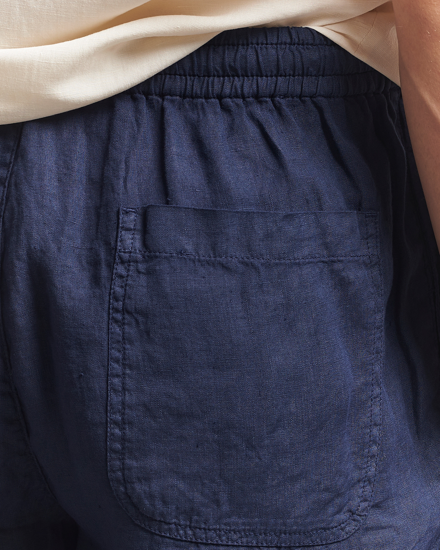 Heren | Broeken | Aspesi | Ventura Drawstring Linen Pants Navy