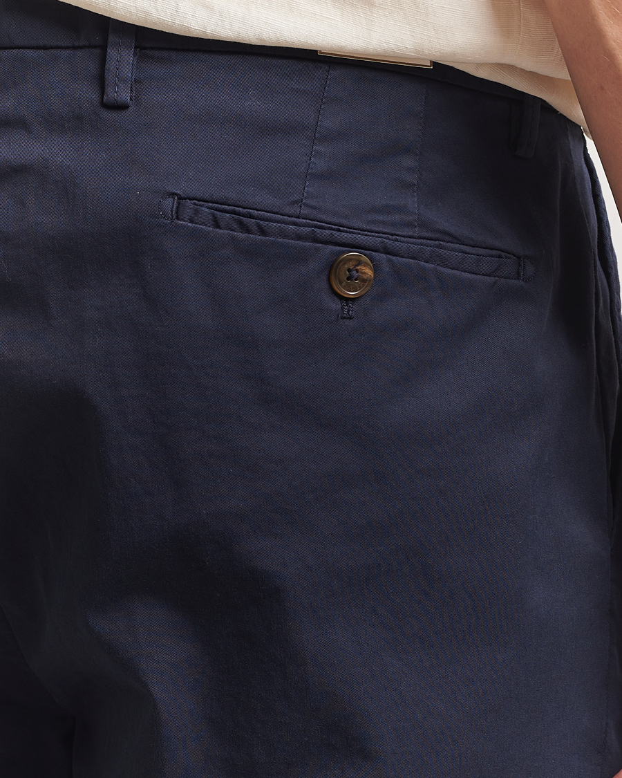 Heren | Korte broek | Briglia 1949 | Pleated Cotton Shorts Navy