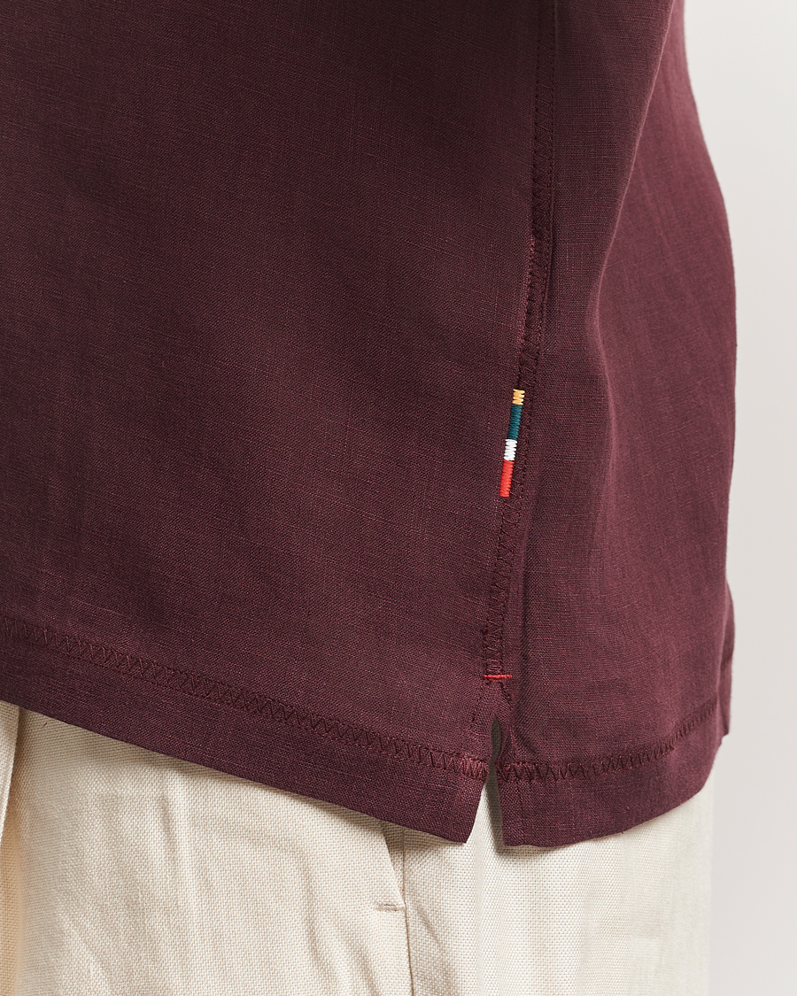 Heren | Overhemden | Orlebar Brown | Maitan II Short Sleeve Linen Shirt Damson
