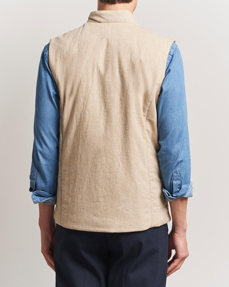 Heren | Gilets | Stenströms | Linen/Alcantar Vest Beige