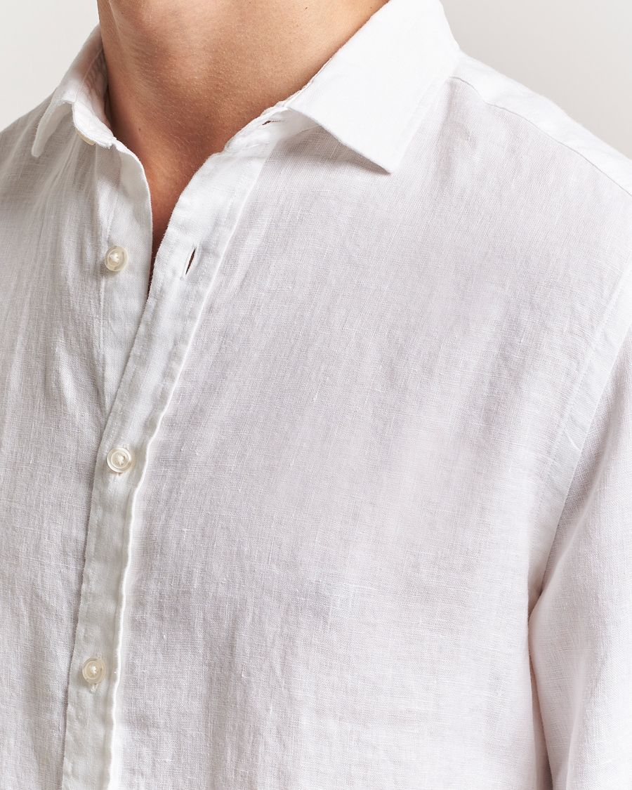 Heren | Overhemden | Charles Tyrwhitt | Pure Linen Slim Fit Shirt White