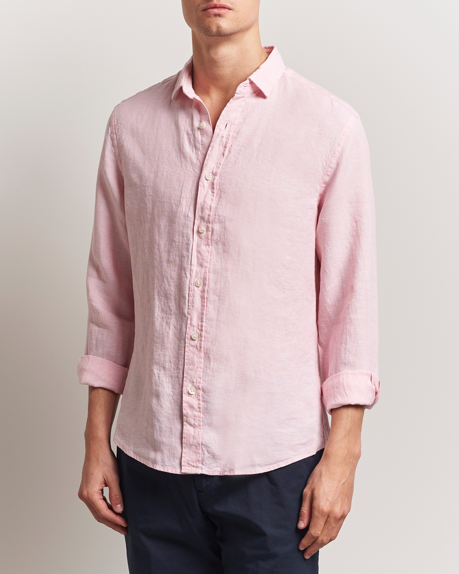 Heren | Overhemden | Charles Tyrwhitt | Pure Linen Slim Fit Shirt Pink