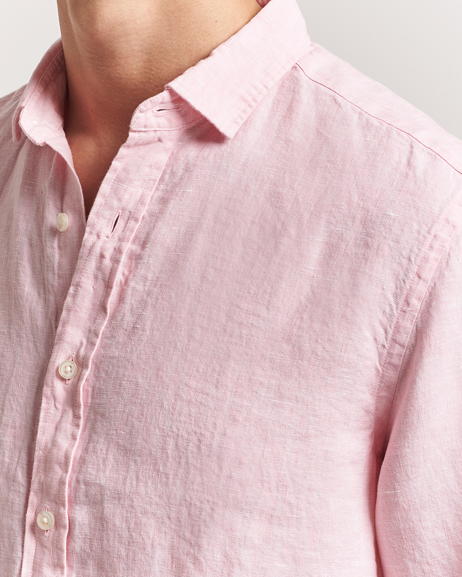 Heren | Overhemden | Charles Tyrwhitt | Pure Linen Slim Fit Shirt Pink
