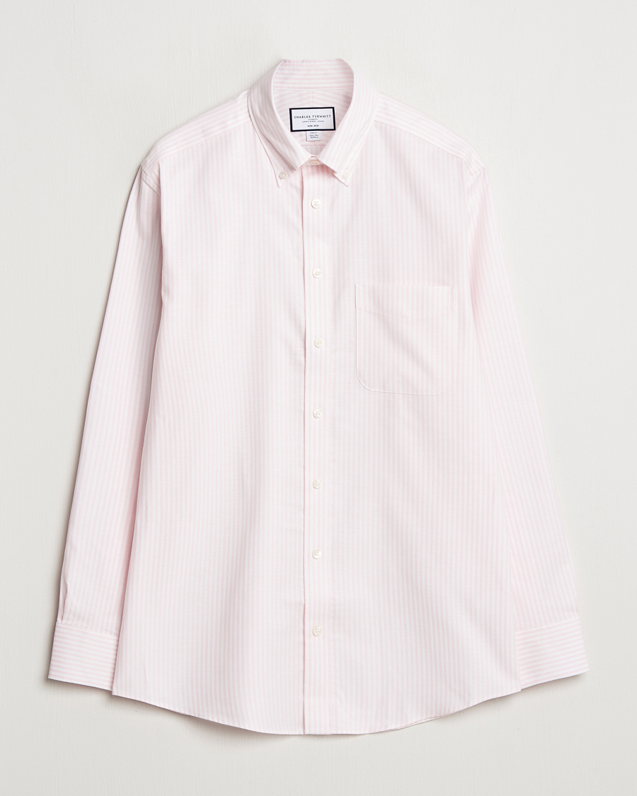 Heren | Overhemden | Charles Tyrwhitt | Non Iron Stretch Oxford Shirt Light Pink
