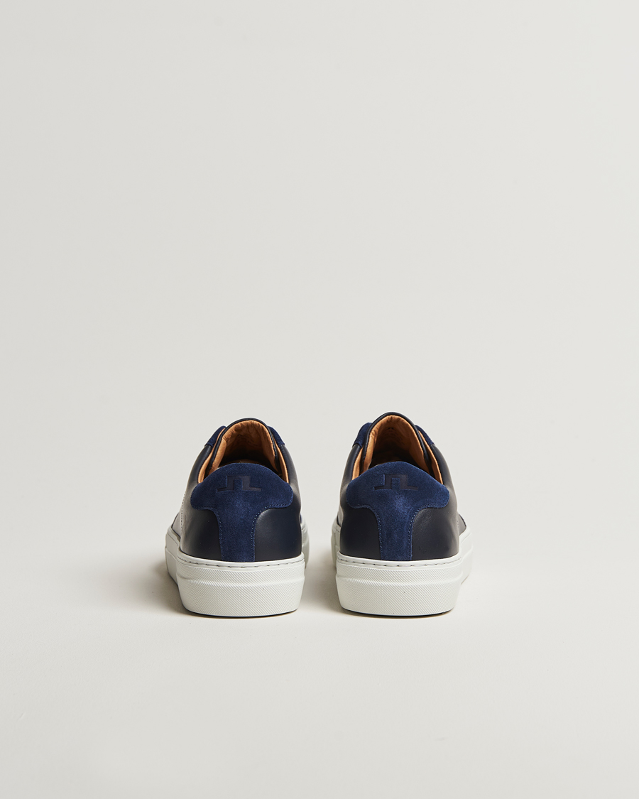 Heren | Sneakers | J.Lindeberg | Art Signature Leather Sneaker Navy