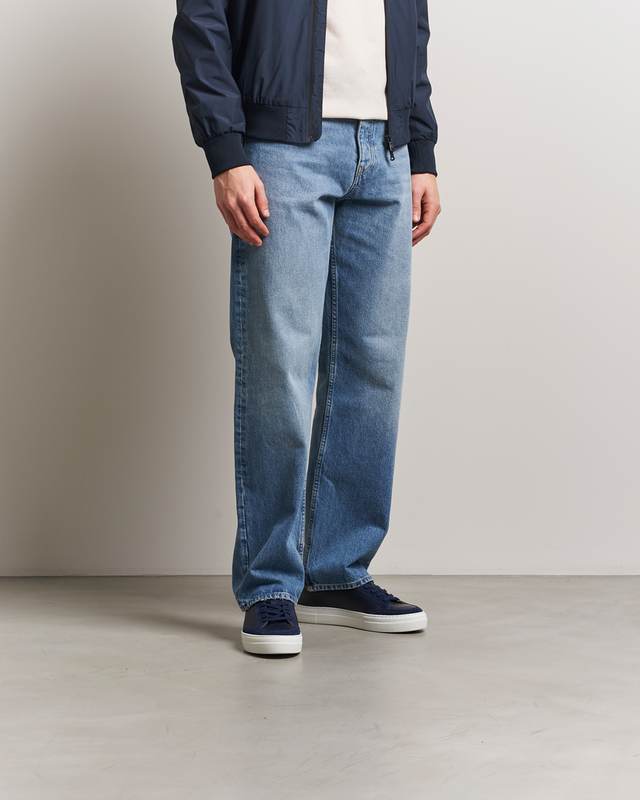 Heren | Sneakers | J.Lindeberg | Art Signature Leather Sneaker Navy