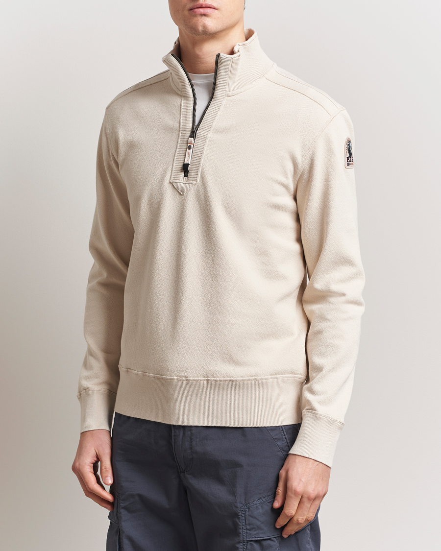Heren | Truien | Parajumpers | Lenard Groundfield Half Zip Antique White