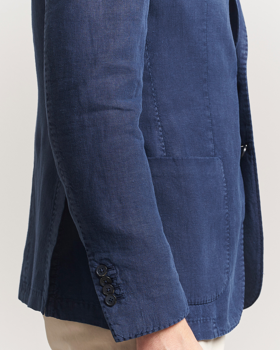 Heren | Blazers | L.B.M. 1911 | Jack Regular Fit Linen Blazer Navy