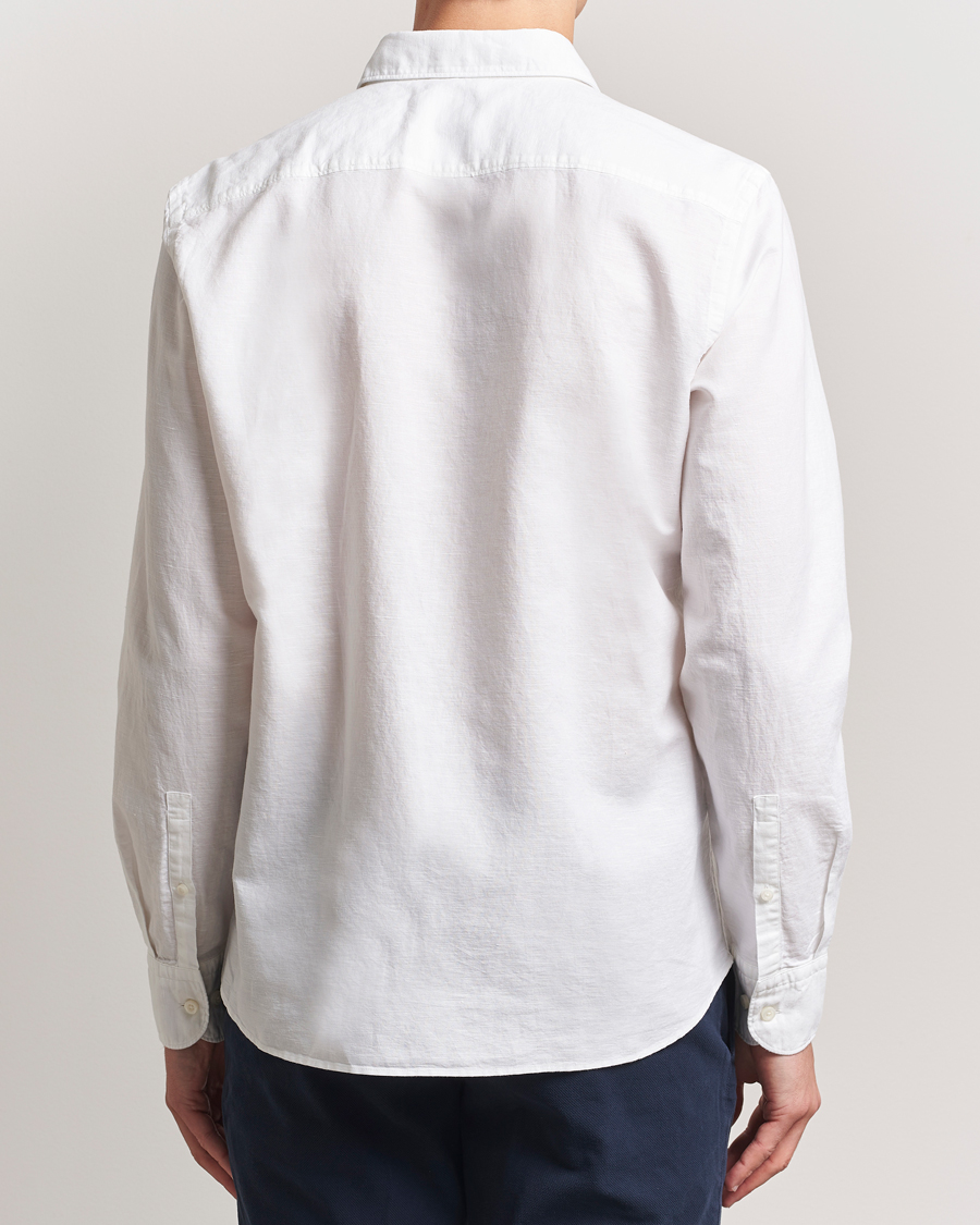 Heren | Overhemden | BOSS BLACK | Hal Cotton/Linen Contrast Shirt White
