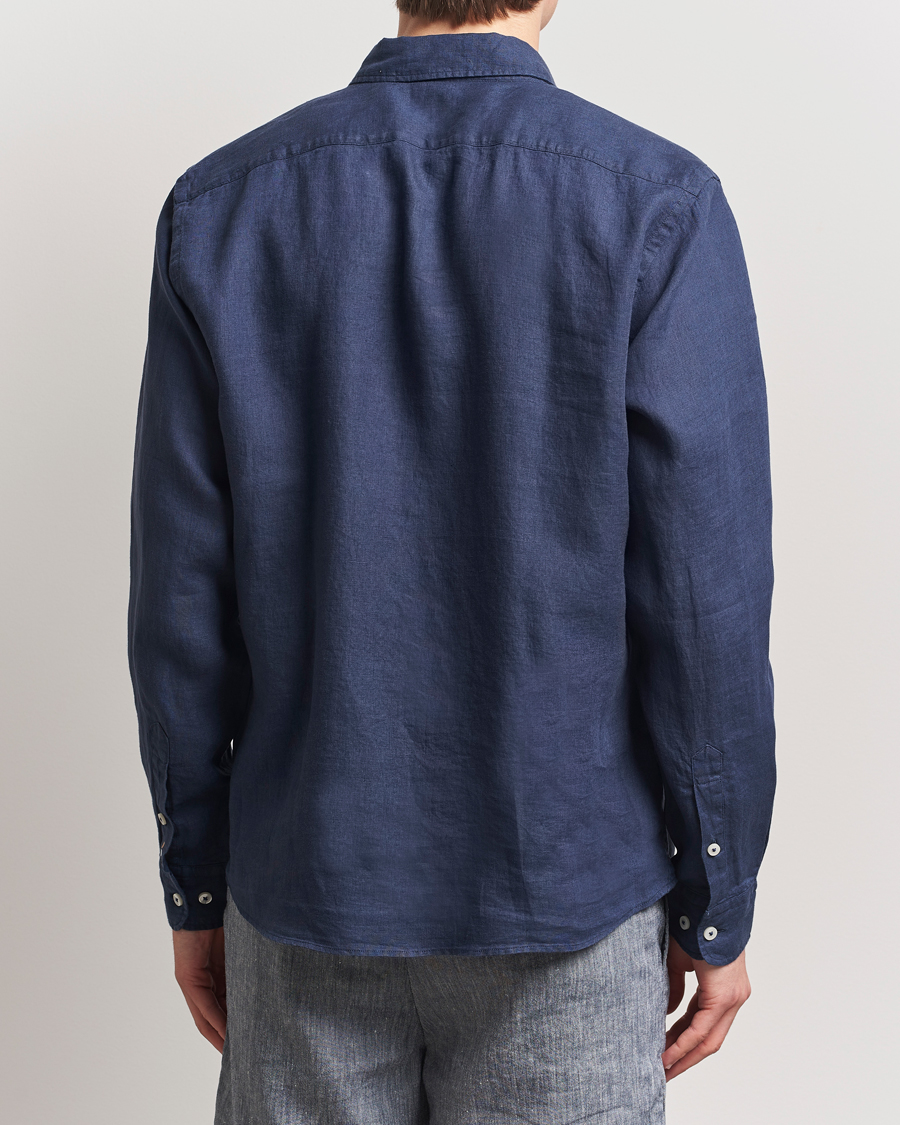 Heren | Overhemden | BOSS BLACK | Liam Linen Shirt Dark Blue