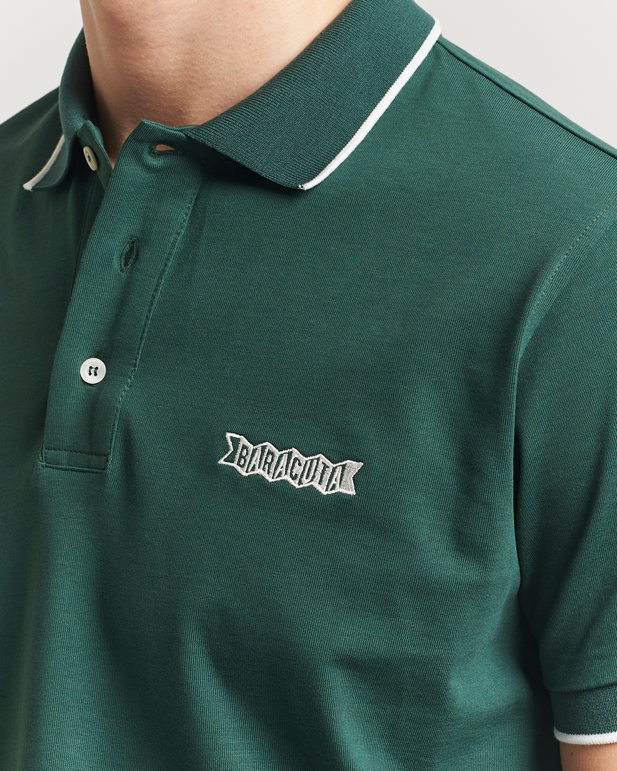 Heren | Polo's | Baracuta | Short Sleeve Cotton Jersey Polo Racing Green