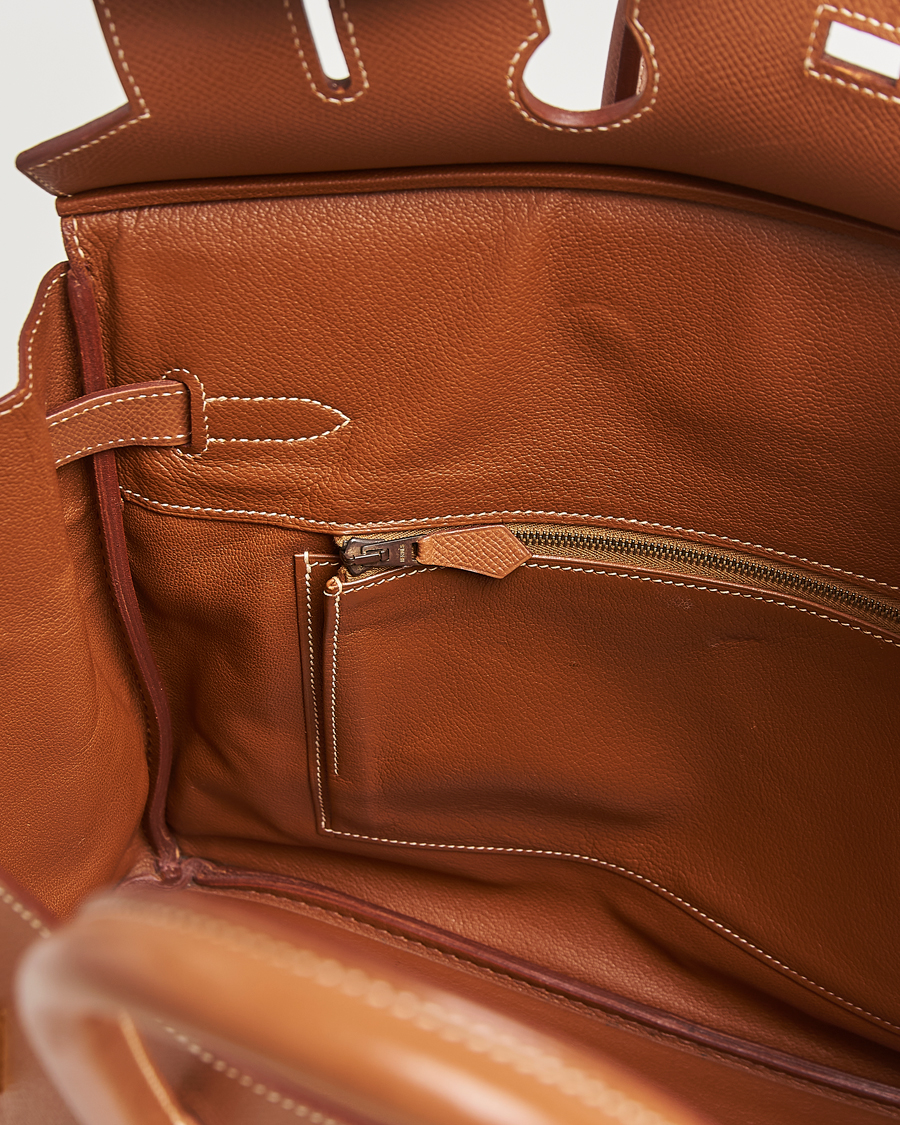 Heren | Hermès Pre-Owned Birkin 35 Handbag Courchevel Gold | Hermès Pre-Owned | Birkin 35 Handbag Courchevel Gold