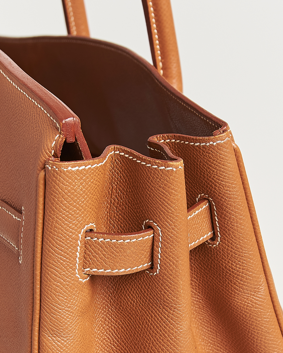 Heren | Hermès Pre-Owned Birkin 35 Handbag Courchevel Gold | Hermès Pre-Owned | Birkin 35 Handbag Courchevel Gold