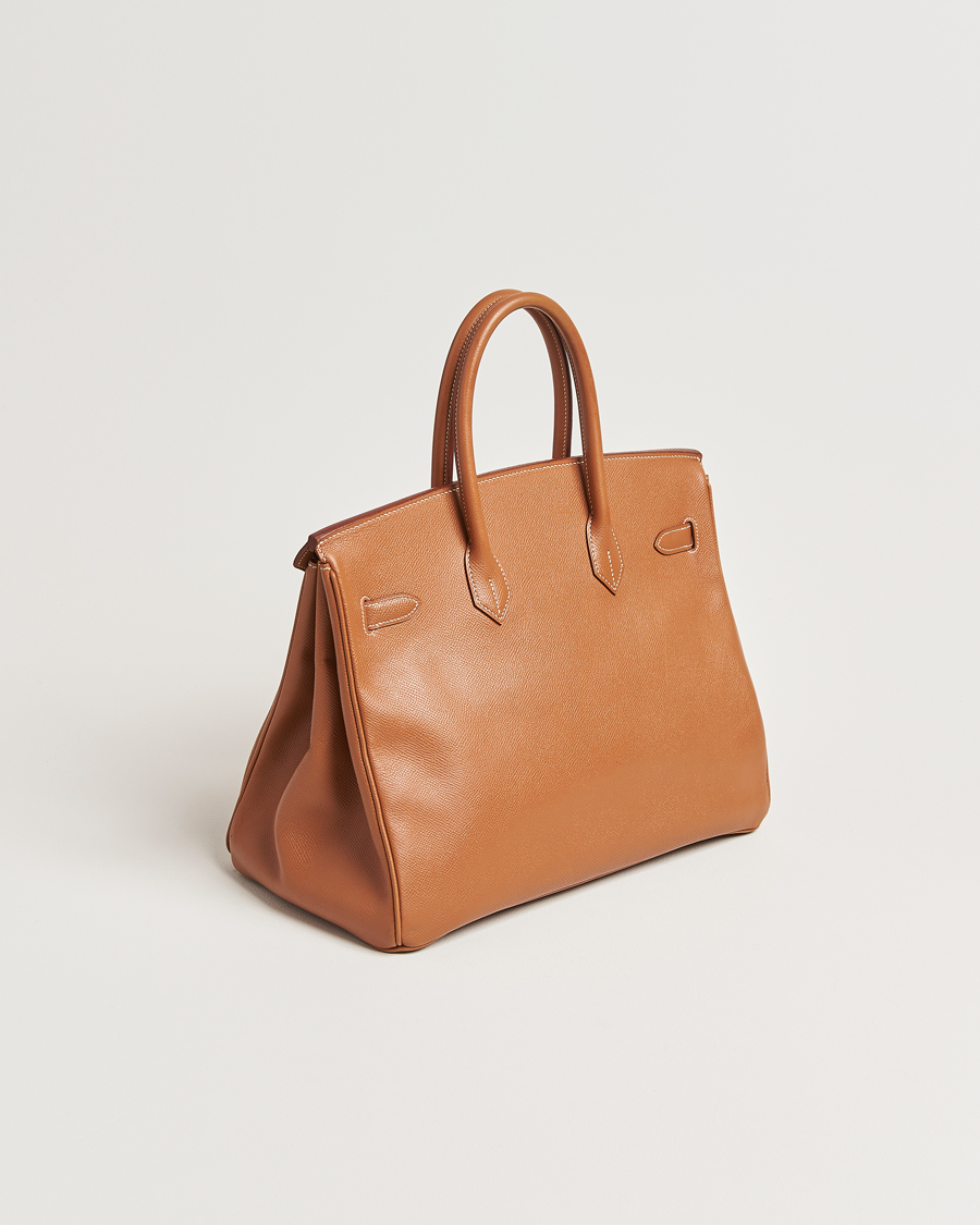 Heren | Hermès Pre-Owned Birkin 35 Handbag Courchevel Gold | Hermès Pre-Owned | Birkin 35 Handbag Courchevel Gold