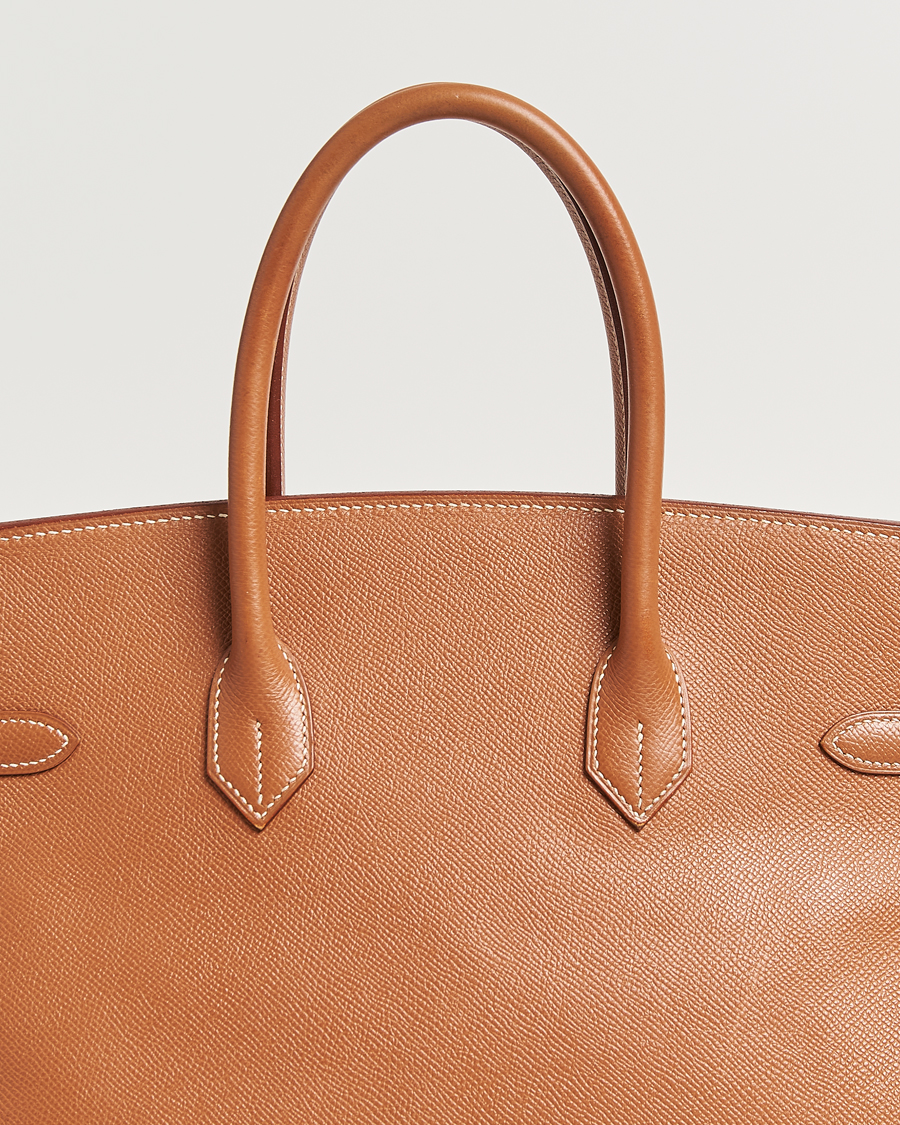 Heren | Hermès Pre-Owned Birkin 35 Handbag Courchevel Gold | Hermès Pre-Owned | Birkin 35 Handbag Courchevel Gold
