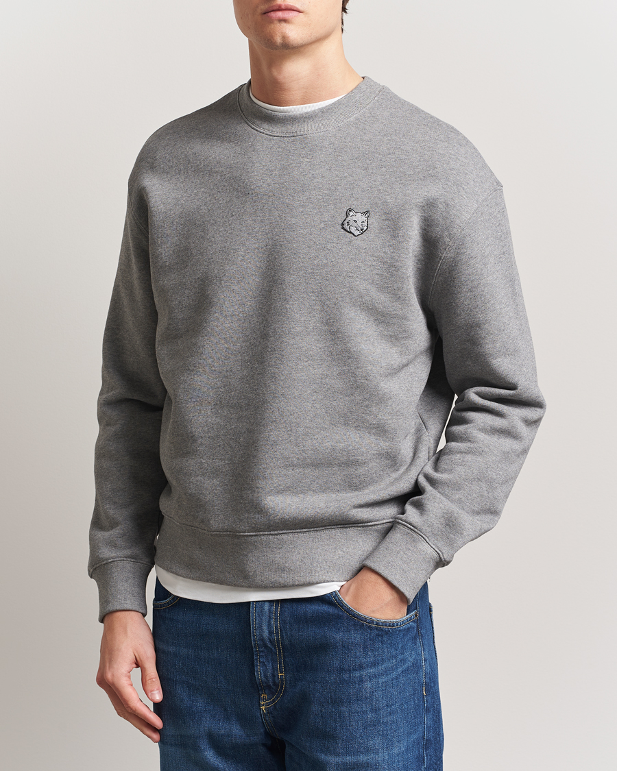 Heren | Truien | Maison Kitsuné | Tonal Fox Head Sweatshirt Medium Grey Melange