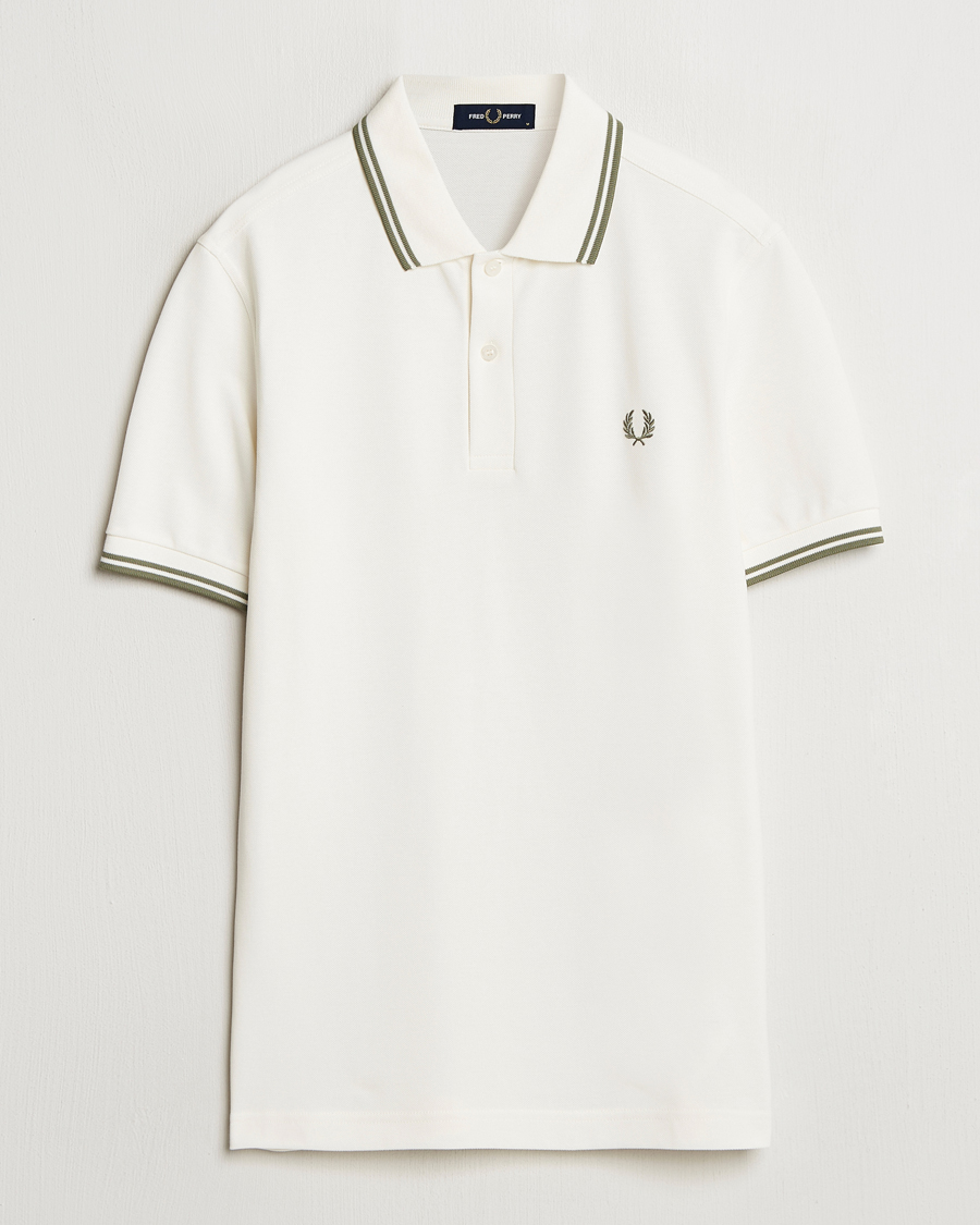 Heren | Polo's | Fred Perry | Twin Tipped Polo Shirt Light Ecru