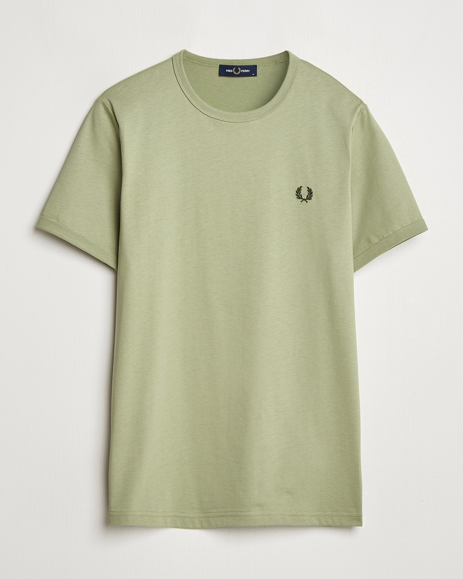Heren | T-shirts | Fred Perry | Ringer T-Shirt Olive Mint