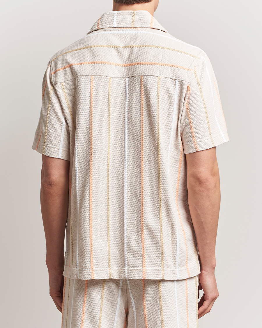 Heren | Overhemden | J.Lindeberg | Theron Stripe Resort Shirt Moonbeam