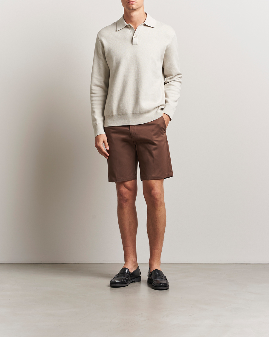 Heren | Korte broek | Tiger of Sweden | Tenut Cotton Shorts Warm Brown