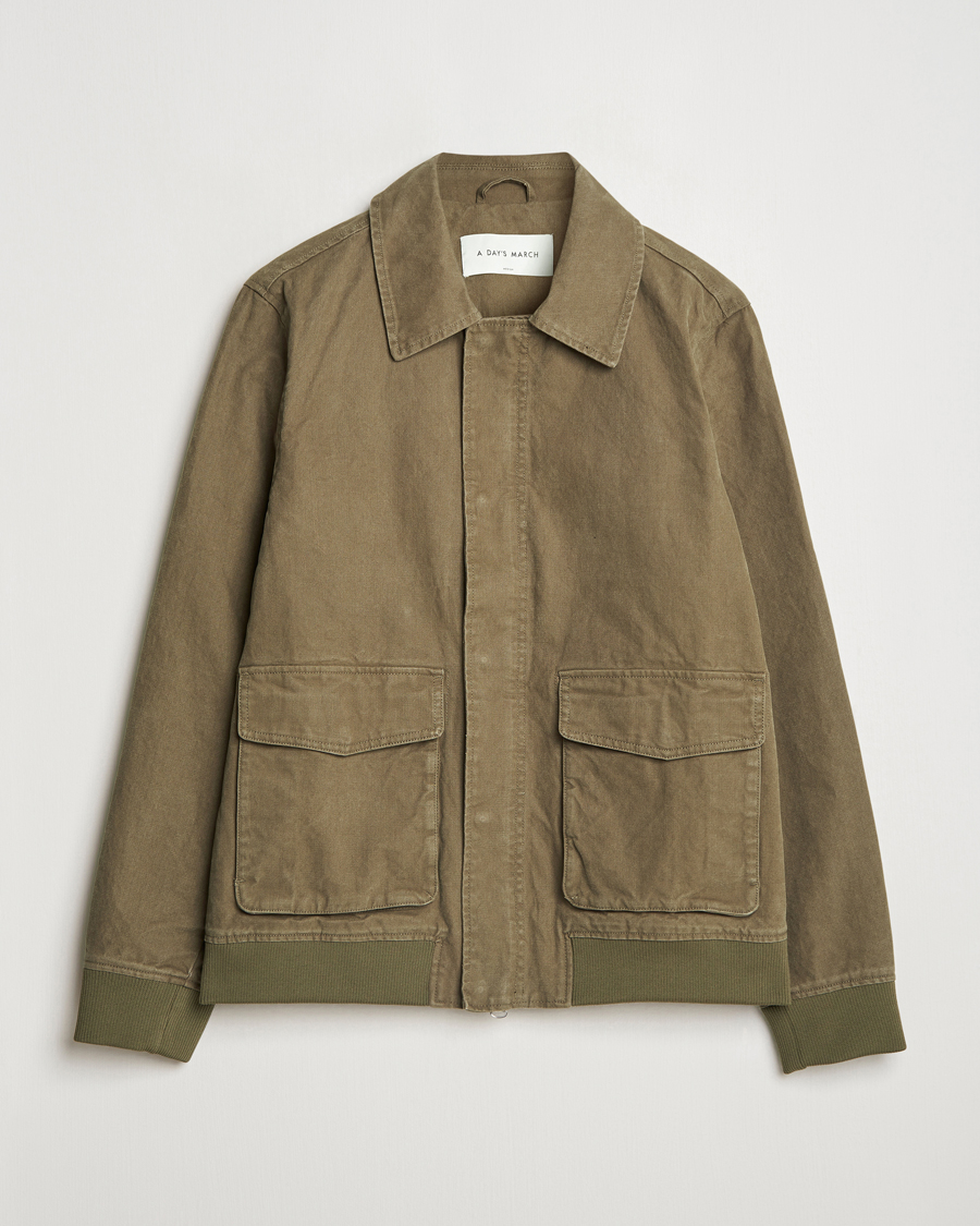 Heren | Jassen | A Day's March | Bader Cotton Flight Jacket Olive