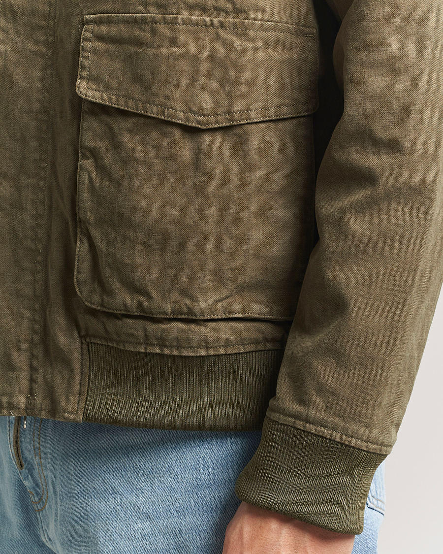 Heren | Jassen | A Day's March | Bader Cotton Flight Jacket Olive
