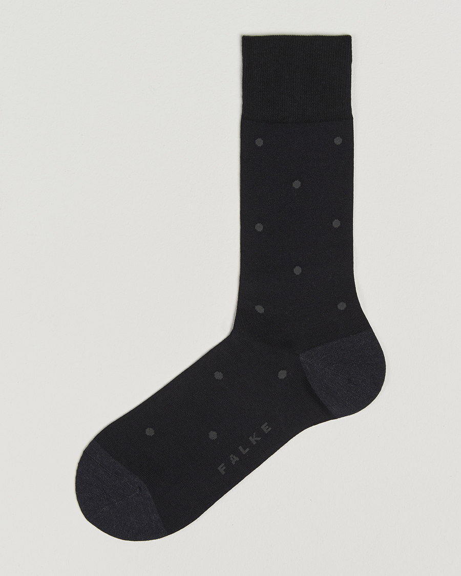 Heren | Ondergoed | Falke | Cotton Dot Sock Anthracite Melange