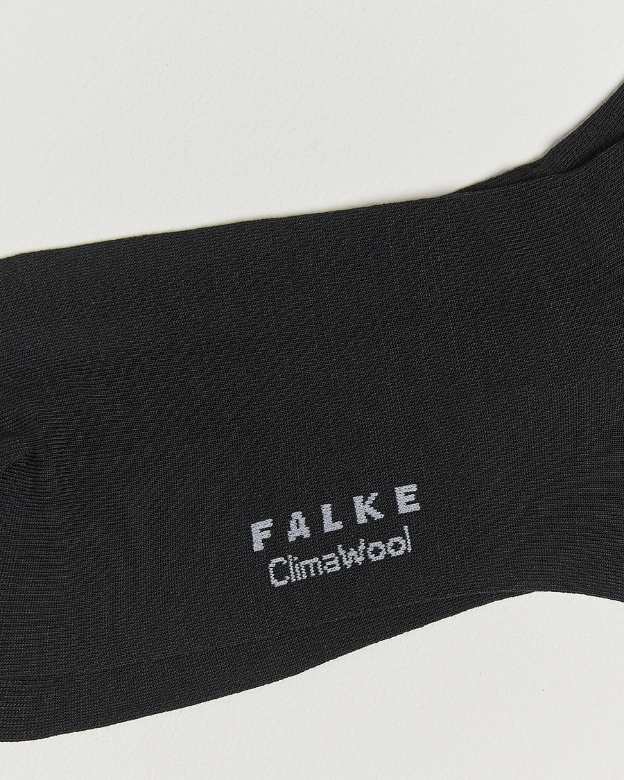 Heren | Ondergoed | Falke | Clima Wool Sock Black