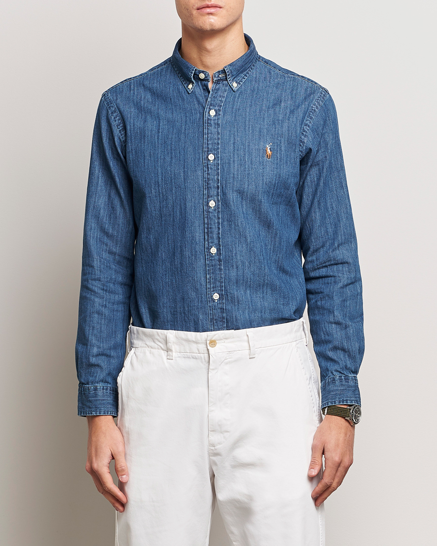 Heren | Polo Ralph Lauren | Polo Ralph Lauren | 2-Pack Slim Fit Denim Shirt Washed/Dark Wash