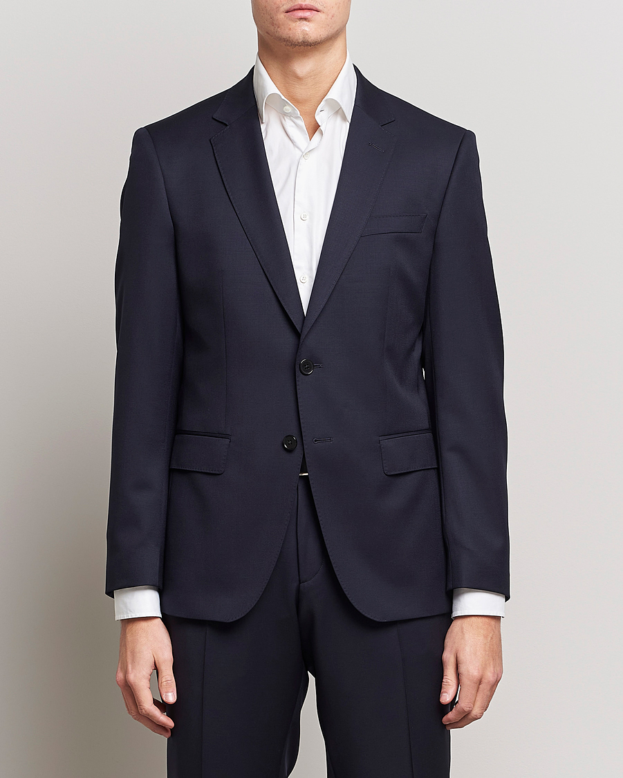 Heren | Pakken | BOSS BLACK | Huge Wool Suit Dark Blue
