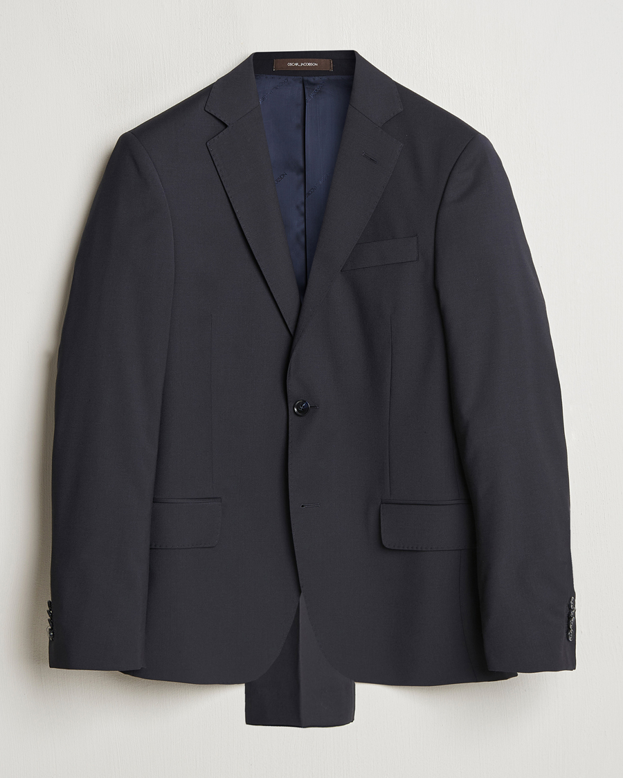 Heren | Pakken | Oscar Jacobson | Edmund Wool Blend Suit Navy