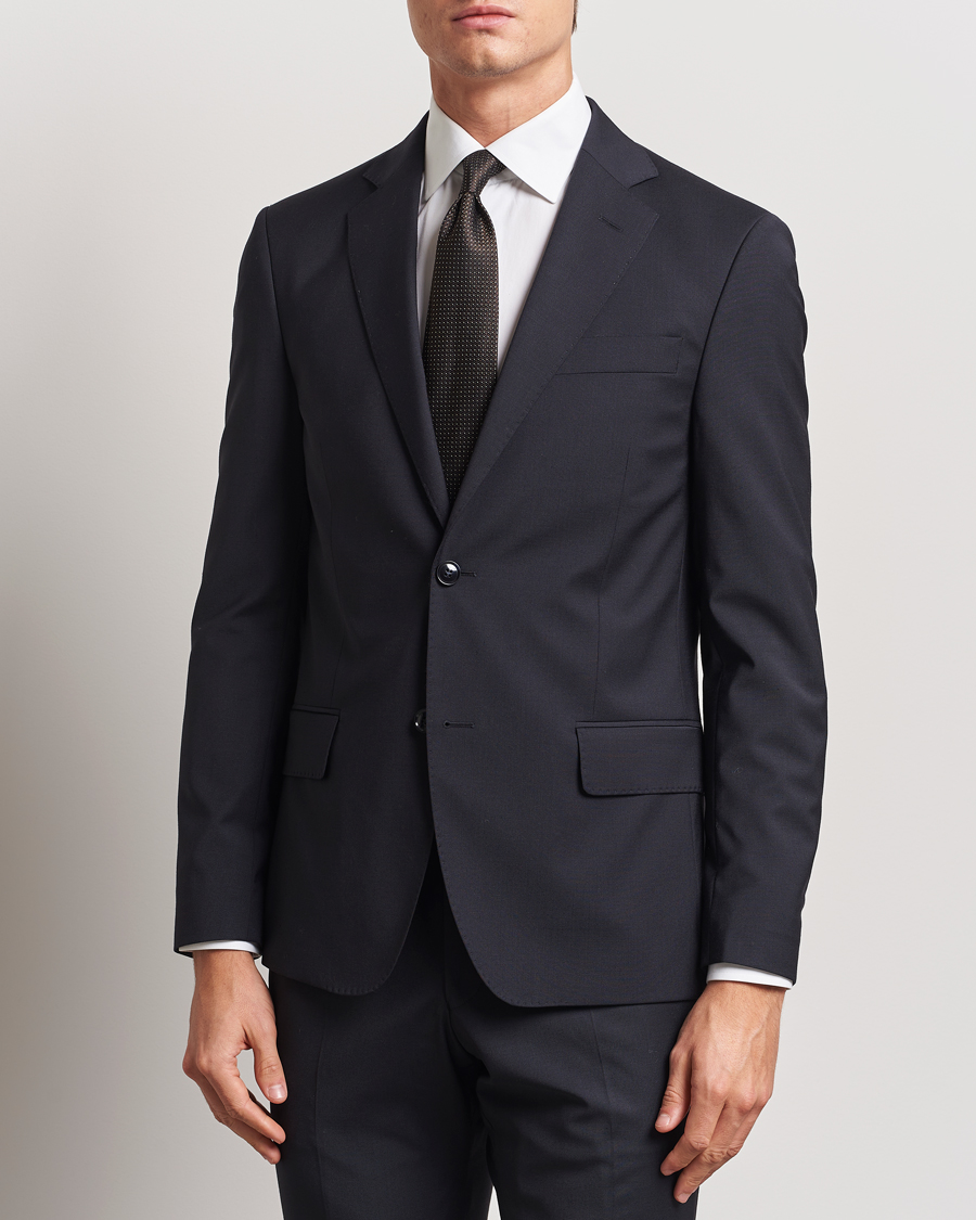 Heren | Pakken | Oscar Jacobson | Edmund Wool Blend Suit Navy