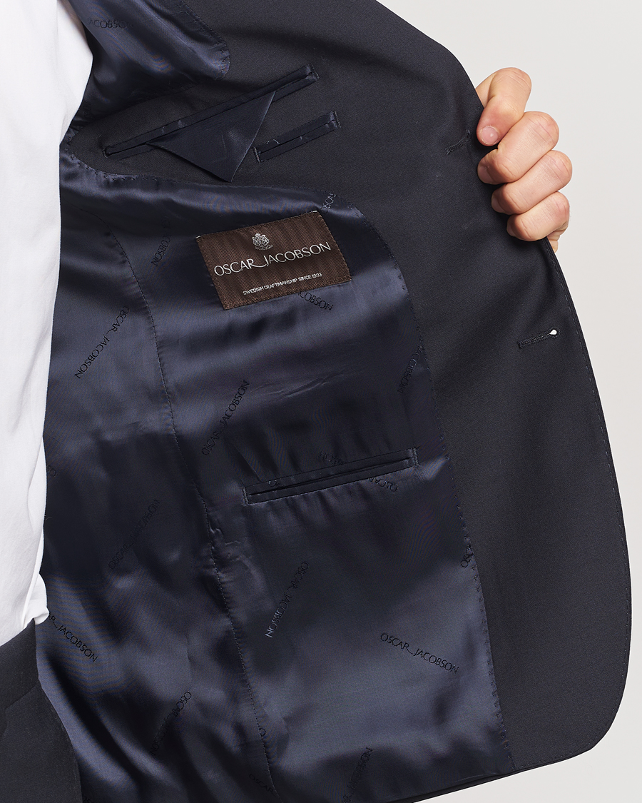 Heren | Pakken | Oscar Jacobson | Edmund Wool Blend Suit Navy