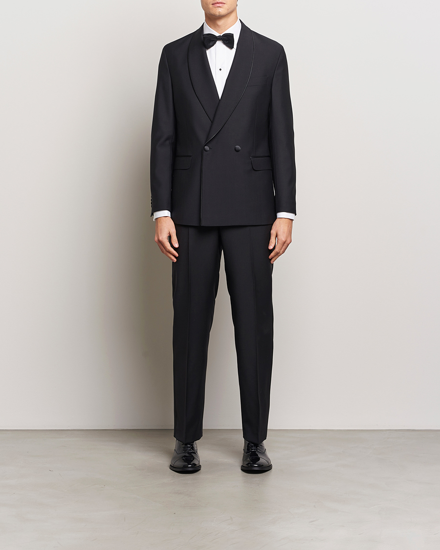 Heren | Pakken | Oscar Jacobson | Fattore Double Breasted Tuxedo Black