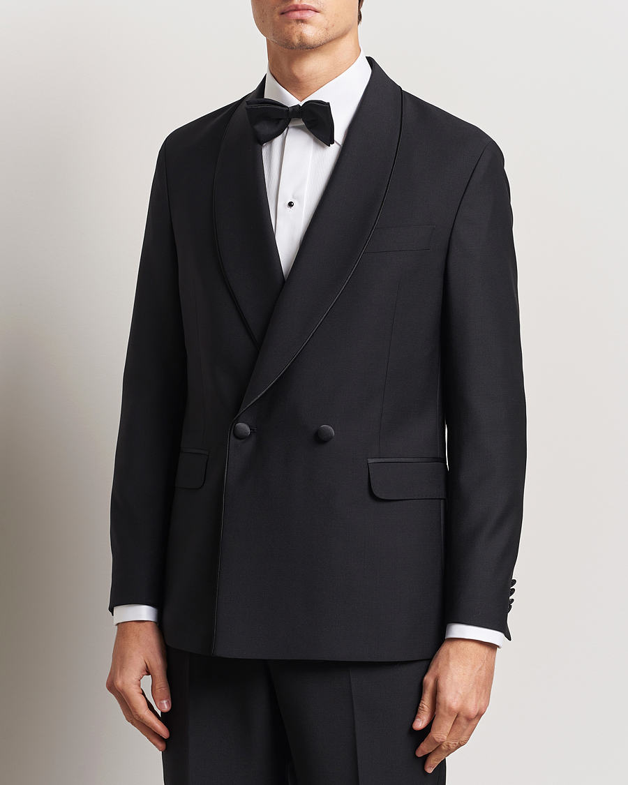 Heren | Pakken | Oscar Jacobson | Fattore Double Breasted Tuxedo Black